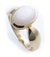 Damen Ring echt Opal 10 x 7 echt Gold 333 Zarge Gelbgold