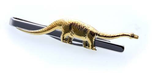 Krawattenhalter Dinosaurier echt Silber 925 teilverg. Sterlingsilber Qualität