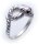 Schlangenring echt Silber 925 Rubin Ring Schlange Sterlingsilber Unisex