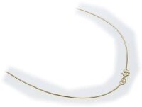 Collierkette in Gold 585 1,0 mm Schlangenkette 40cm Gelbgold Halskette Unisex