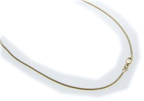 Collierkette in Gold 585/- 1,6 mm Schlangenkette 45cm Gelbgold Unisex Halskette