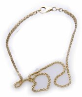 Damen Collier Zopfkette in Gold 333 42 cm 8kt Halskette...