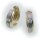 Damen Ohrringe Klapp Creolen bicolor Gold 585 Zirkonia Gelbgold Qualität
