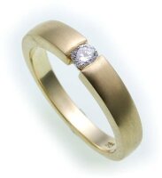 Damen Ring Brillant 0,15ct echt Gold 585 mattiert massiv...