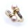 Damen Ring echt Gold 585 Perle Brillant 0,04ct rhod. Gelbgold Perlen Diamant