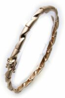 exklusives schweres Damen Armband echt Gold 585 teilmatt...