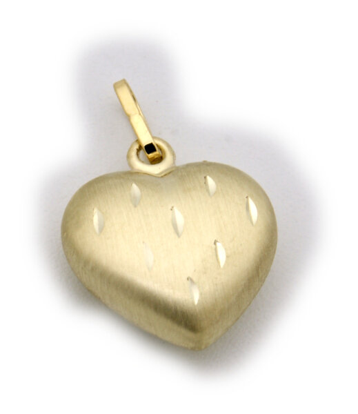 Anhänger Herz 3 dimensional diamantiert Gold Blume € Gelbgold D, 333 79,99 8kt