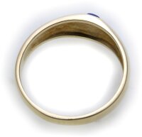 Neu Herren Ring echt Gold 585 14 karat Lapis Lazuli echt Gelbgold Qualität Top