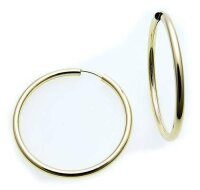 Ohrringe Creolen Gold 333 Glanz 30 mm Rohrform 3 mm stark 8kt Gelbgold Unisex