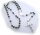 Rosenkranz Collier Kreuz Silber 925 Sterlingsilber Jade Kugel Halskette Unisex