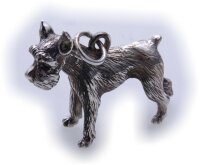 Anhänger Riesenschnauzer echt Silber 925 massiv  Hund  Sterlingsilber Schnauzer