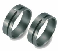 Titanfactory Titan Trauringe TF75 mit Brillant   0.03 ct....