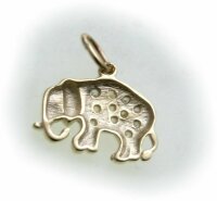 Anhänger echt Gold 333 Elefant mit Zirkonia gefasst Gelbgold Unisex Qualität er-