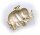 Anhänger Elefant echt Gold 333 Brillant 0,01ct massiv Gelbgold Diamant