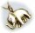 Anhänger Elefant echt Gold 333 Brillant 0,01ct massiv Gelbgold Diamant