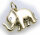 Anhänger Elefant echt Gold 333 Brillant 0,01ct massiv Gelbgold Diamant