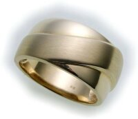 Damen Ring echt Gold 585 poliert teilmatt gute Qualität Gelbgold 14kt Qualität