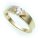 Damen Ring echt Gold 333 Zirkonia teilmatt. Glanz Gelbgold 8kt Qualität