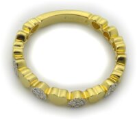 Damen Ring Herz echt Gold 375 9 kt Zirkonia Gelbgold...