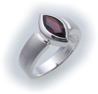 Damen Ring m. Granat in Silber 925 Sterlingsilber Granatring Navette 8575/8GR