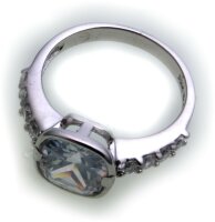 Damen Ring Zirkonia Silber 925 Sterlingsilber rhodiniert Solitär Qualität