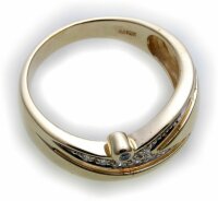 Sonderpreis Damen Ring echt Diamant echt Gold 585 Gelbgold Qualität