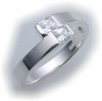 exkl. Damen Ring echt Silber 925 mit Zirkonia Sterlingsilber Qualität