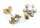 Damen Ohrringe Ohrstecker Perlen 4,5 mm Brillant Gold 333 Gelbgold Diamant