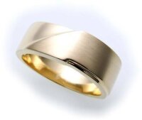 Herren Ring echt Gold 333 teilmattiert massiv Gelbgold Qualität Z1680