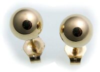 Damen Ohrringe Stecker Kugel 4 mm Gold 375 Gelbgold...