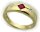 Damen Ring Rubin m. Diamant 0,04ct echt Gold 750 18 karat Gelbgold Brillant Neu