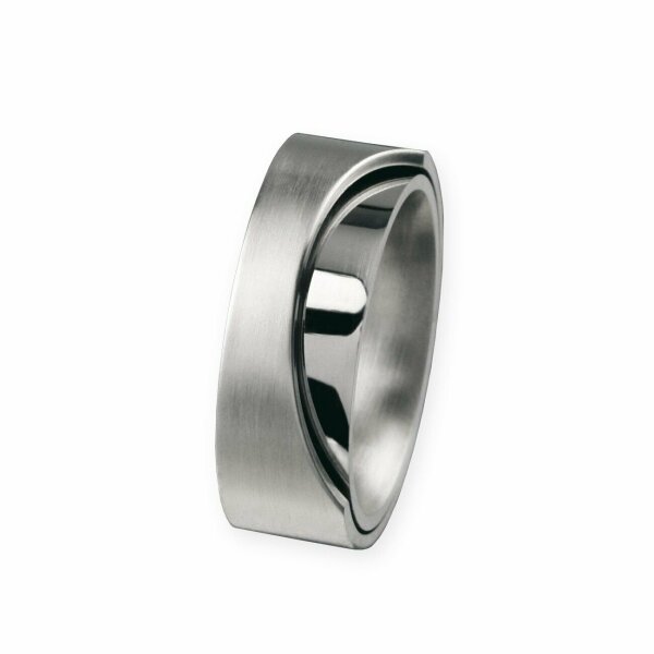 Ernstes Design Ring R62.6 Edelstahl mattiert poliert 6 mm Weite 53