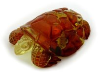 Figur Schildkröte echter Bernstein aus der Ostsee Handarbeit Meeresschildkröte