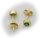 Herren Ohrring Stecker Smaragd echt Gold 585 Single Ohrstecker 14 karat Gelbgold