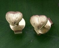 Kinder Ohrringe Stecker Herz diamant. 585 Gold massiv Gelbgold Qualität