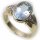 Neu Damen Ring echt Aquamarin Diamant 0,08 ct echt Gold 585 Gelbgold Brillant