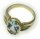 Neu Damen Ring echt Aquamarin Diamant 0,08 ct echt Gold 585 Gelbgold Brillant