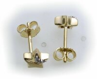 Ohrringe Stecker Stern Zirkonia echt Gold 333 Gelbgold Unisex Damen Ohrstecker