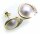 Damen Ohrringe Mabe Perlen 10 mm Brillant Gold 585 Gelbgold Ohrstecker Diamant