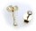 Damen Ohrringe Stecker Gold 585 Brillant 0,04 SI Ohrstecker Diamant Gelbgold