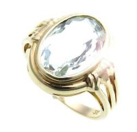 Damen Ring echt Blautopas 14 x 10 oval  echt Gold 333...