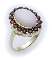 Damen Ring Granat Opal in Silber 925 Granatring...