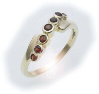 Damen Ring m. Granat in Gold 585 Gelbgold Granatring alle...