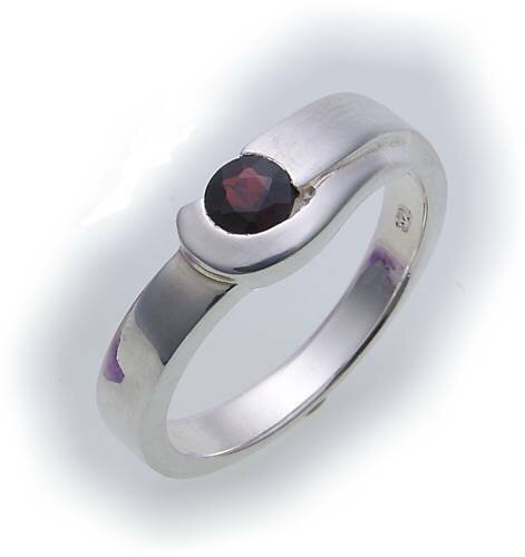 Damen Ring m. Granat in Silber 925 Sterlingsilber Granatring 8576/8GR