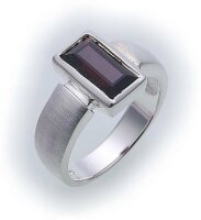 Damen Ring m. Granat in Silber 925 Sterlingsilber...