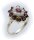 Damen Ring m. Granat u. Perlen in Gold 333 Gelbgold Granatring 8118/3GR.ZP