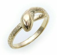 Schlangering echt Gold 585 Ring Schlange Gelbgold Unisex...