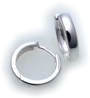 Ohrringe Klapp Creolen echt Silber 925 Durchmesser 14 mm...
