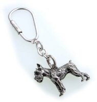 Anhänger Schlüsselanhänger Riesenschnauzer echt Silber 925 Sterlingsilber Unisex