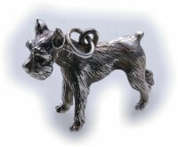 Anhänger Schlüsselanhänger Riesenschnauzer echt Silber 925 Sterlingsilber Unisex